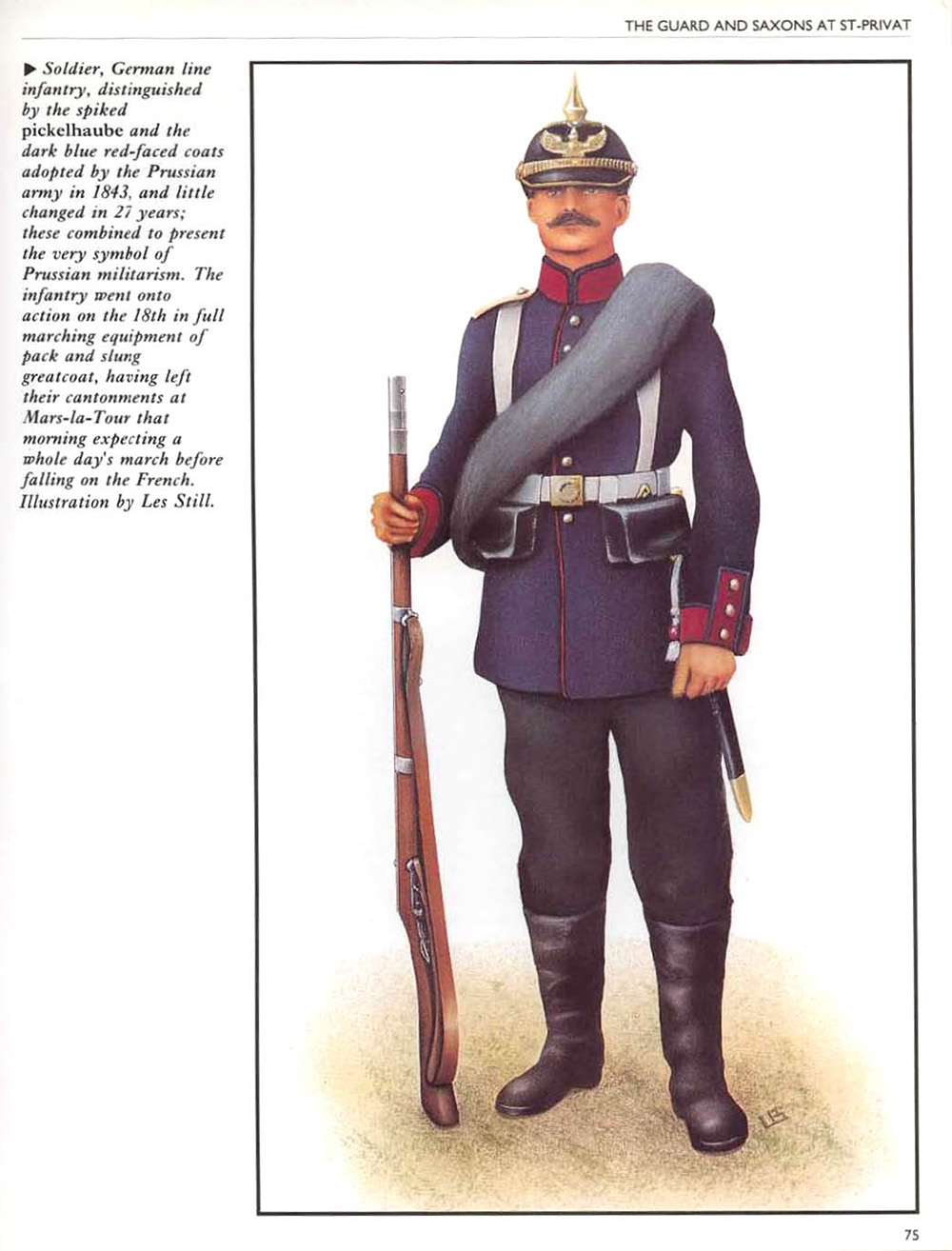 Soldier, Prussian Line Infantry,  Osprey Campaign #021 - Gravelotte-St Privat 1870 by Les Still