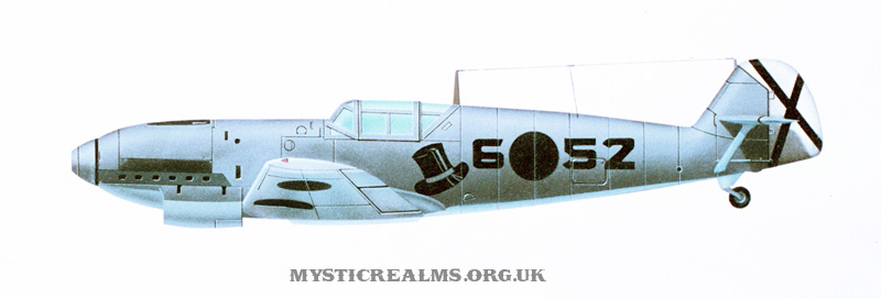 Messerschmitt Bf109; an airbrush illustration by Les Still