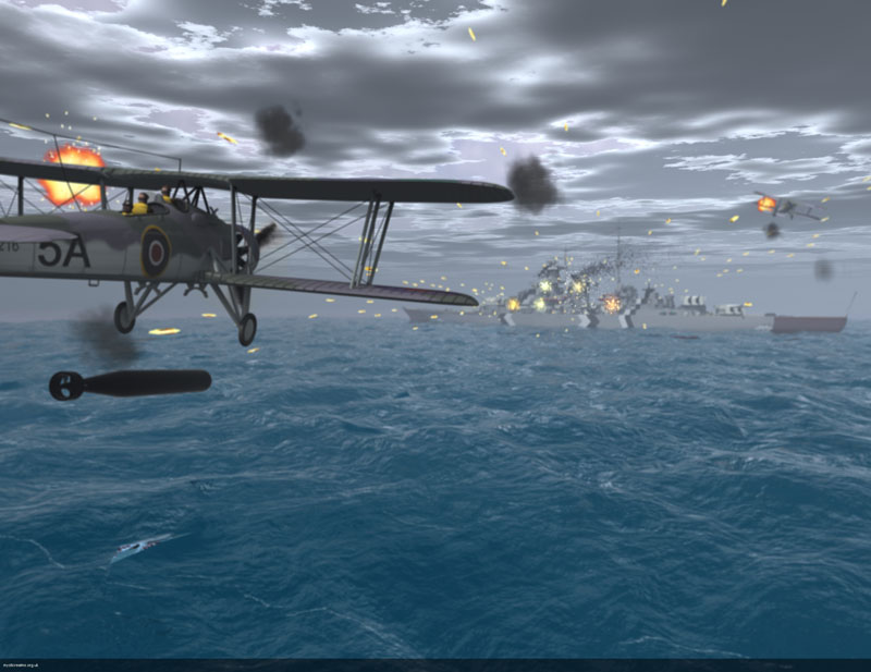  Fairey Swordfish - Sink the Bismarck; digital Illustration by Les Still