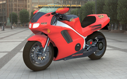 Honda Motorcycles; digital image by Les Still