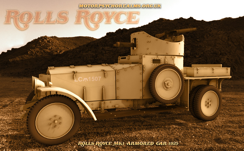  Rolls Royce Mk1 Armoured Car 1941; digital illustration rendered in 3dsmax by Les Still