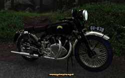 Vincent Black Shadow; digital image by Les Still